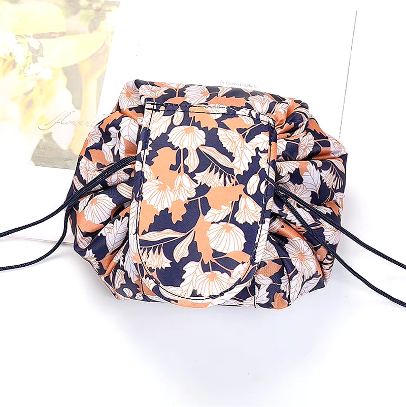 Women Drawstring Cosmetic Bag Travel Storage Makeup Bag Organizer Female Make up Pouch Portable Waterproof Toiletry Beauty Case