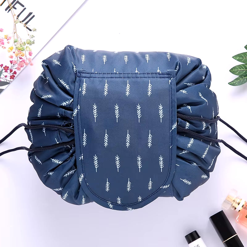 Women Drawstring Cosmetic Bag Travel Storage Makeup Bag Organizer Female Make up Pouch Portable Waterproof Toiletry Beauty Case