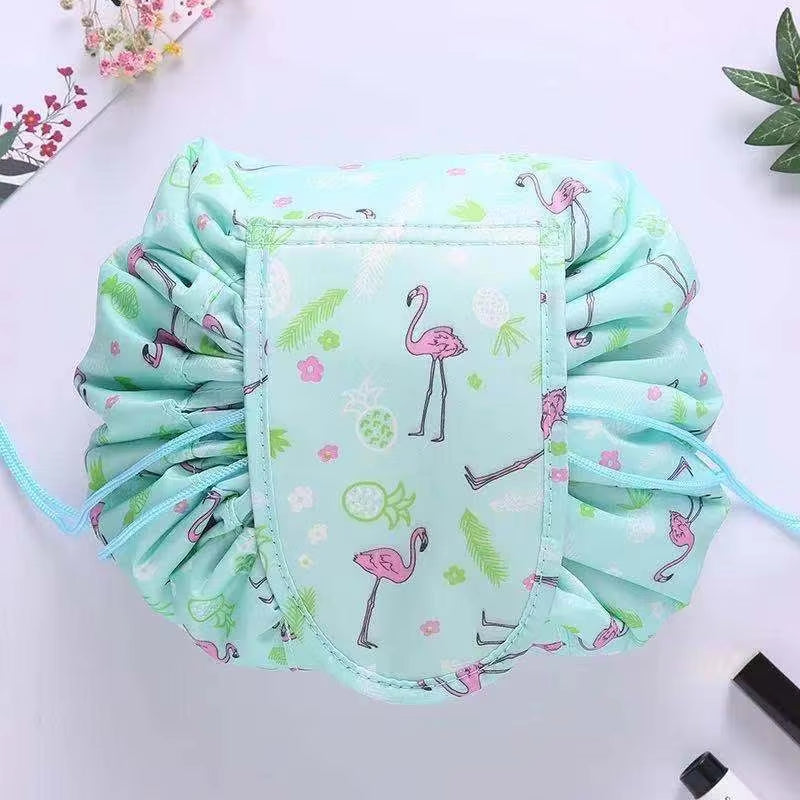 Women Drawstring Cosmetic Bag Travel Storage Makeup Bag Organizer Female Make up Pouch Portable Waterproof Toiletry Beauty Case