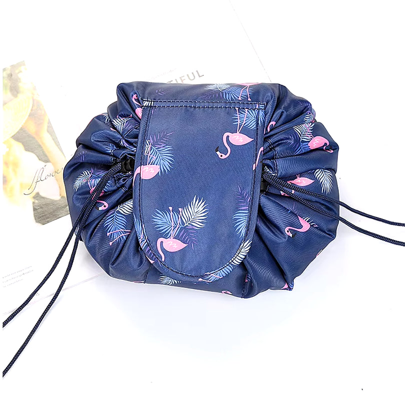 Women Drawstring Cosmetic Bag Travel Storage Makeup Bag Organizer Female Make up Pouch Portable Waterproof Toiletry Beauty Case