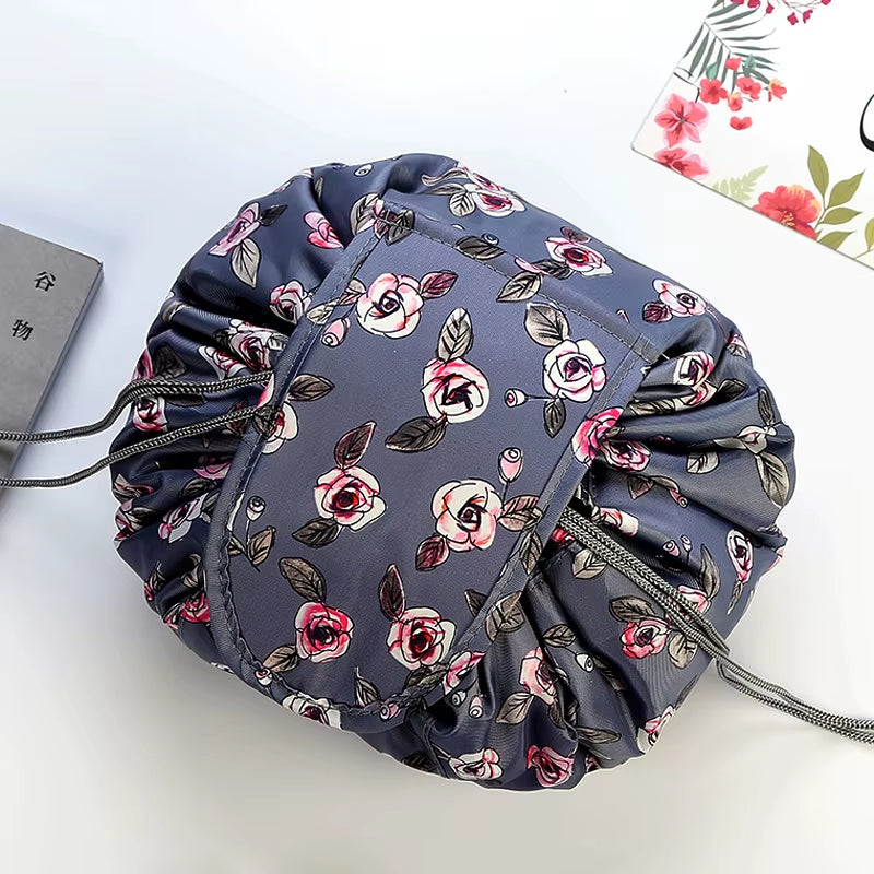 Women Drawstring Cosmetic Bag Travel Storage Makeup Bag Organizer Female Make up Pouch Portable Waterproof Toiletry Beauty Case